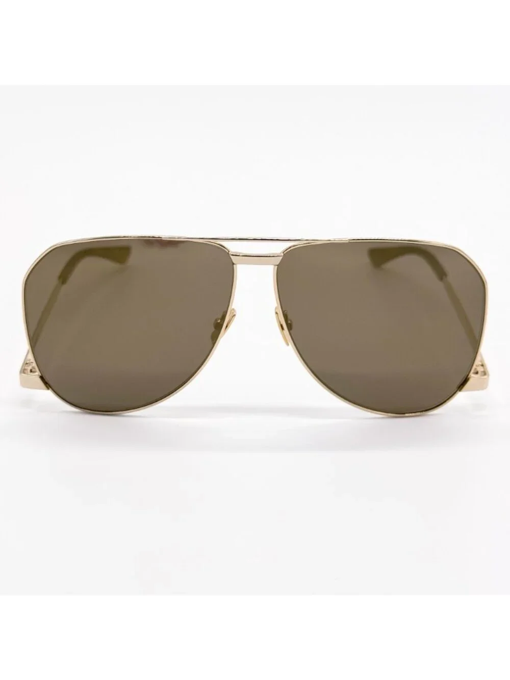 New Saint Laurent Unisex Gold Aviator Sunglasses SL690 DUST 004